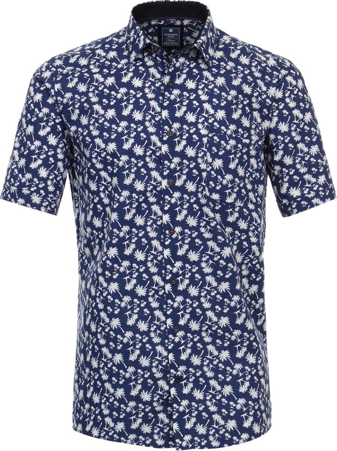Redmond - overhemd - heren - Regular Fit - korte mouw - palmboom - maat M