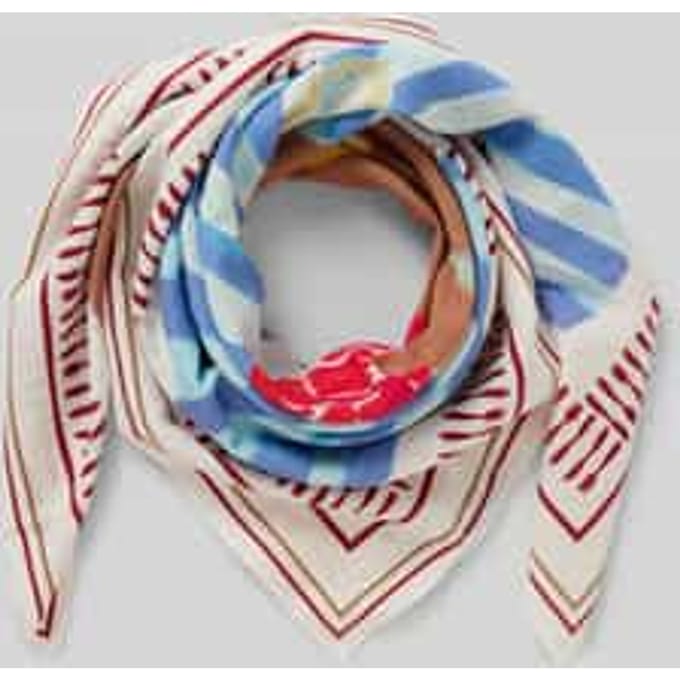 Sjaal van pure viscose met motiefprint - special drop