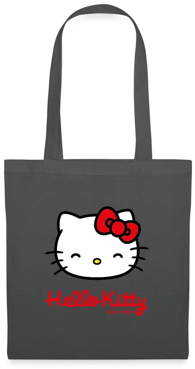 Hello Kitty Lacht Met Hello Kitty-Letters Tas Van Stof Schoudertas