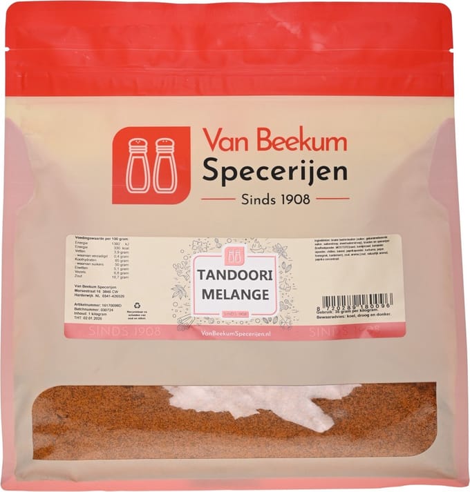 Van Beekum Specerijen - Tandoori Melange - 1 KG (hersluitbare stazak)