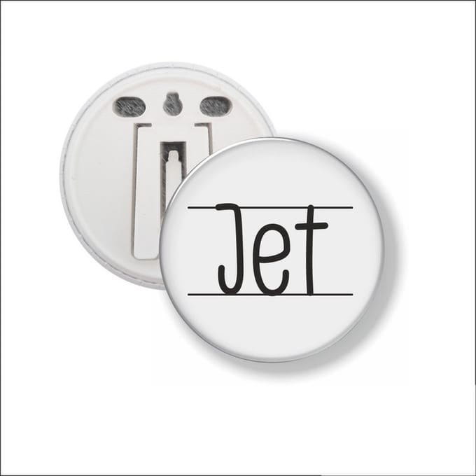 Button Met Clip 58 MM - Jet