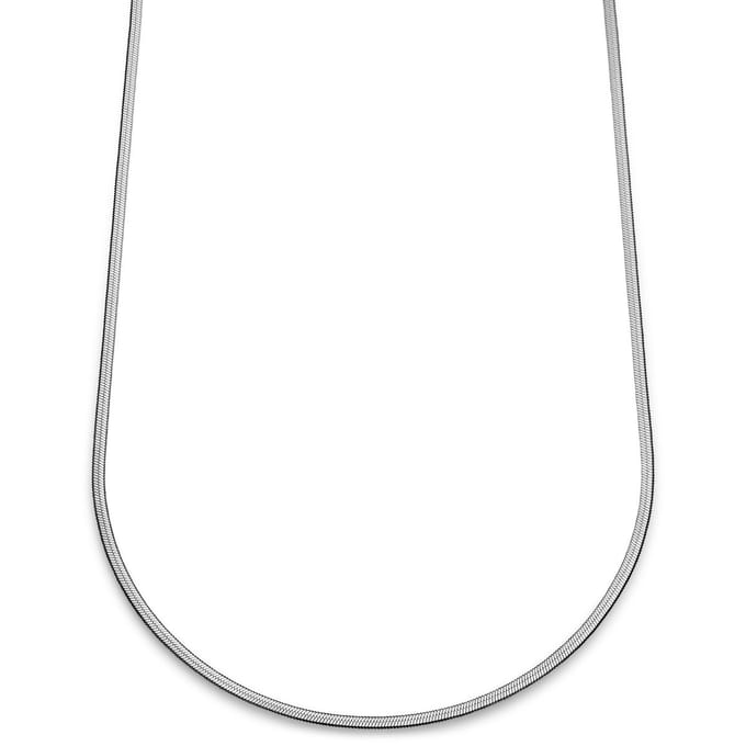 Essentials | 3 mm Zilverkleurige Ketting met Visgraatschakels