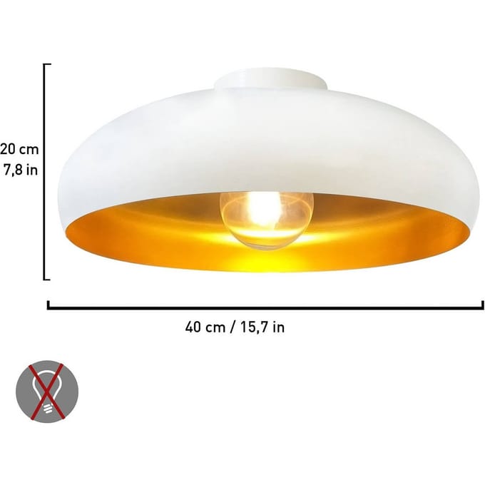 Bamyum Androa Plafondlamp Zwart Moderne Woonkamer (Wit-Goud)
