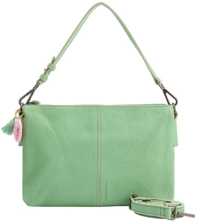 FREDsBRUDER Leren Schoudertas Take A Smile Crossbag Fresh Mint Mintgroen
