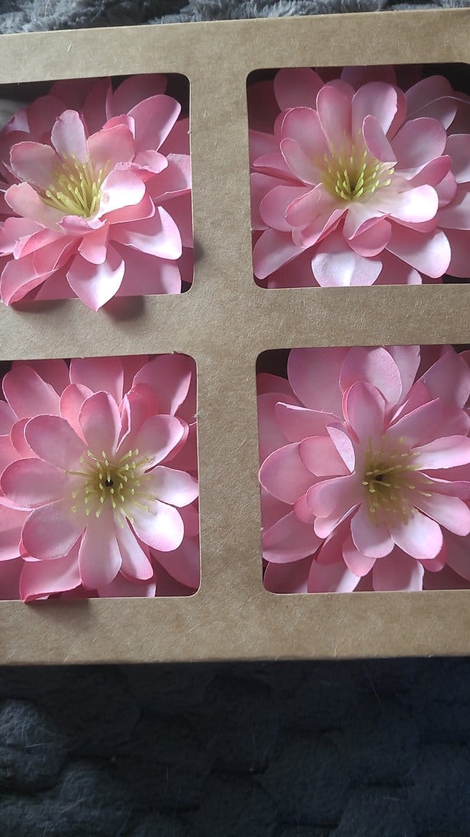 Kunstbloemen- roze - 4 stuks