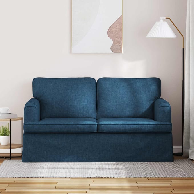 vidaXL - Bank - Blauw - 144 - x - 80 - x - 85 - cm - Stof