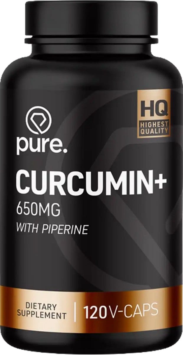 Pure. Curcumin+ – Kurkuma Extract met Piperine – 120 capsules