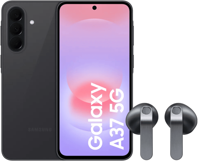 Samsung Galaxy A37 128GB Zwart 5G + Samsung Galaxy Buds4 Zwart