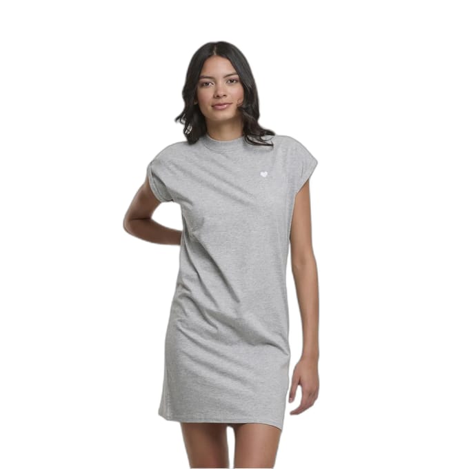 Mister Tee - Heart EMB Turtle Extended Shoulder Korte jurk - L - Grijs