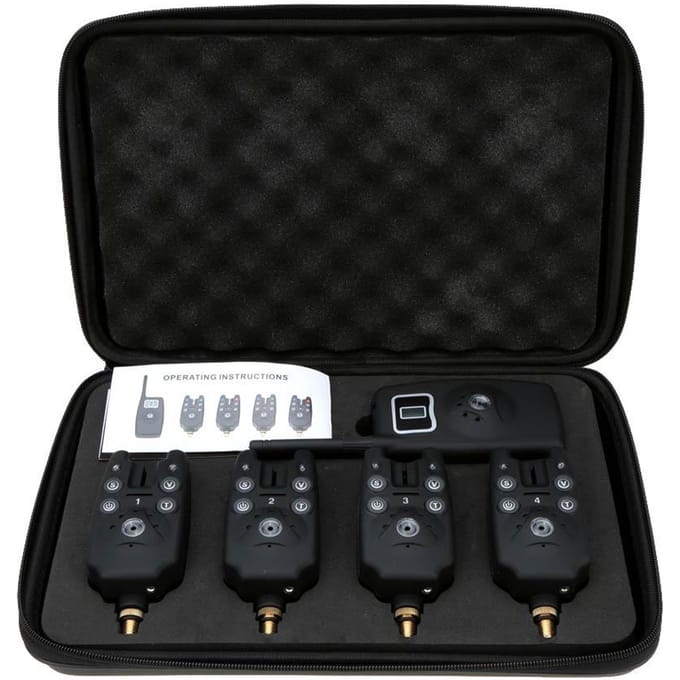 Lixada Draadloze Visbeetmelders Set Digitale Visalarmset LED Alarm Indicator Alert Bell JY-19