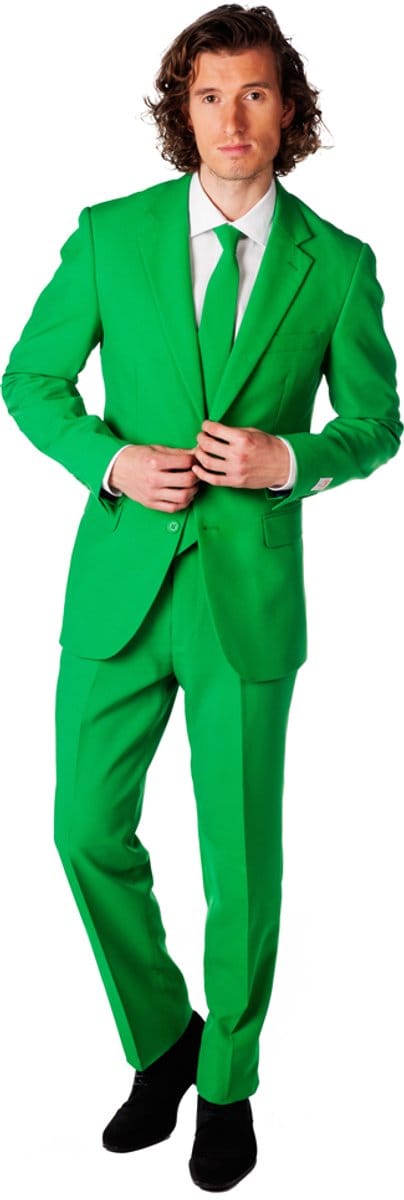 OppoSuits Evergreen - Heren Pak - Carnavalskleding - Kostuum - Groen - Feest - Maat 52