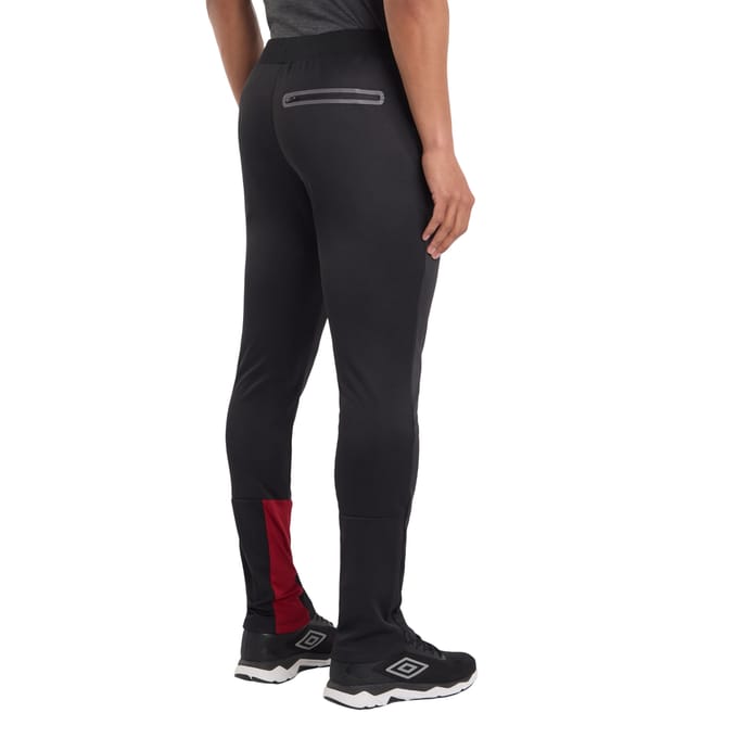 Umbro Heren Pro Training Polyester Joggingbroek (Zwart/Rode Dahlia)