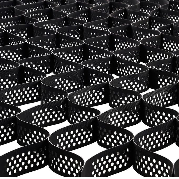 Grille de Sol Grille Géocellulaire 3 Pouces de Profondeur 17.06x8.86FT / 5200x2700mm pour Gravier