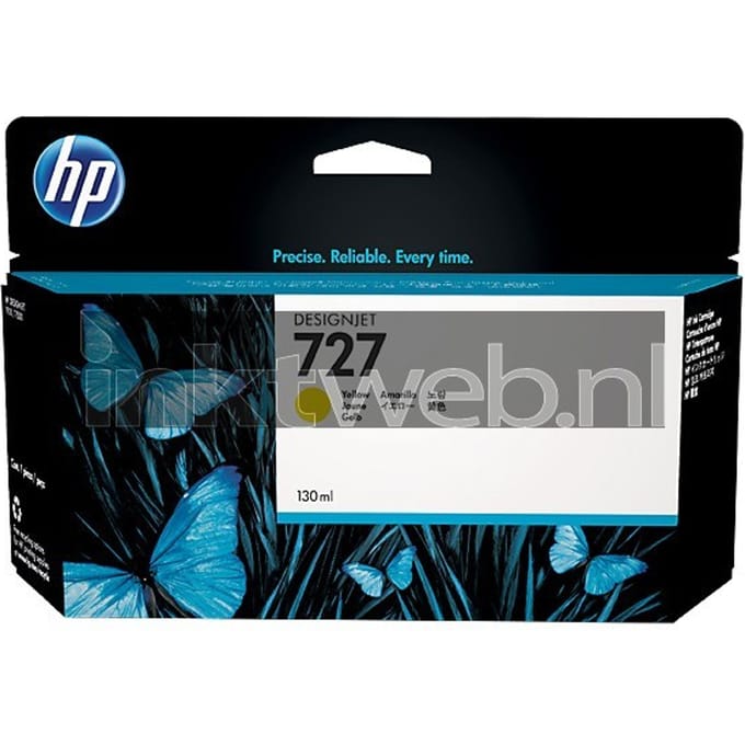 Inktcartridge hp b3p21a 727 geel