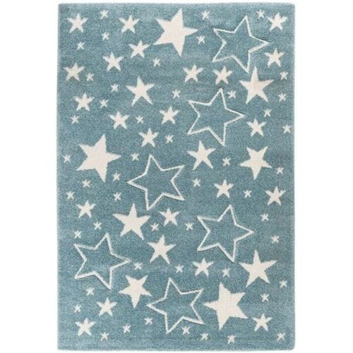 KAYOOM Kinder vloerkleed (Sterren blauw, 80cm x 150cm)