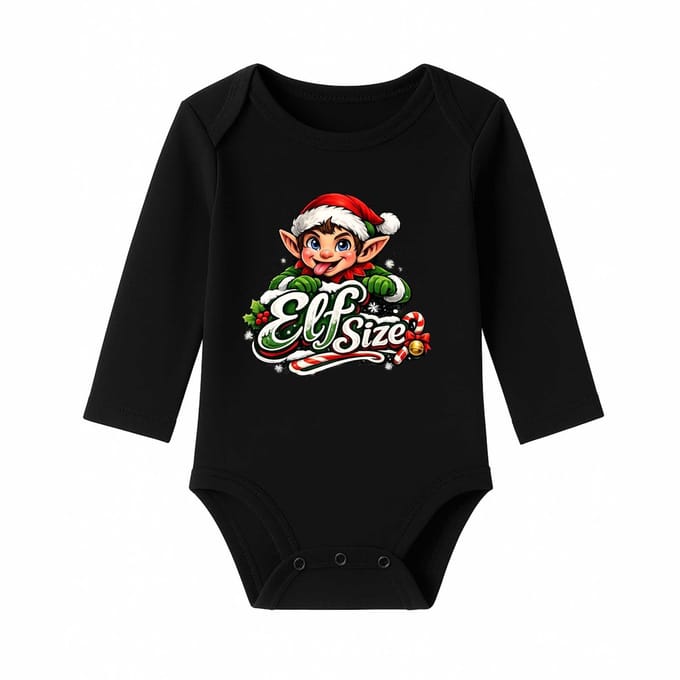 Romper Elf size - zwart - lange mouw