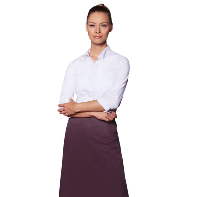 Karlowsky Basic Bistro Contrast Schort (Aubergine)