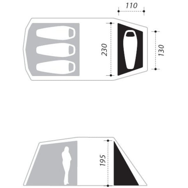 NOMAD® Click-In Extra Slaapcabine voor Dogon 3 LW Tent | Uitbreiding