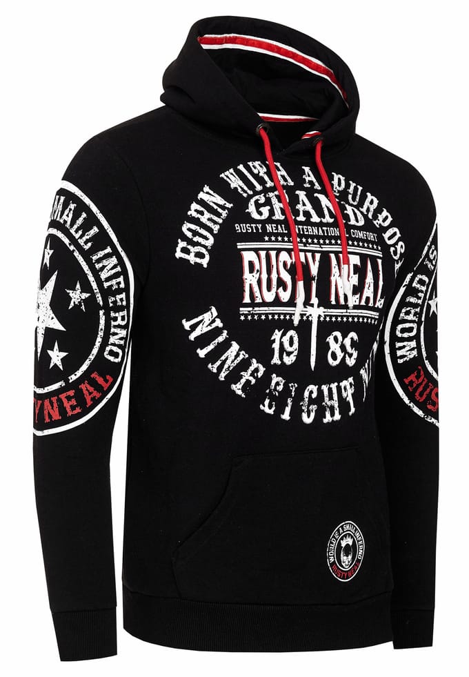 Streetwear trui met capuchon en prints