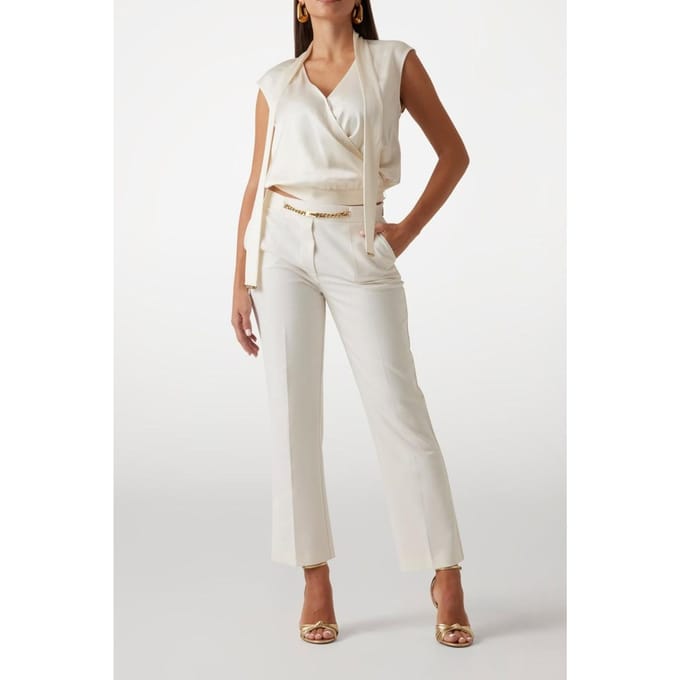 GUESS Marciano By  Linda Wrap Top Sandy Shore Größe: 42 | Blusen Outlet | Damen | Braun