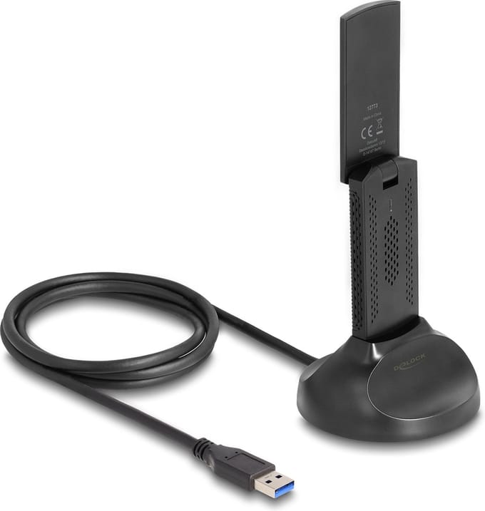 Delock Wi-Fi 6E Dual Band WLAN USB Adapter AX3000 (2 x 1201 + 574 Mbps)