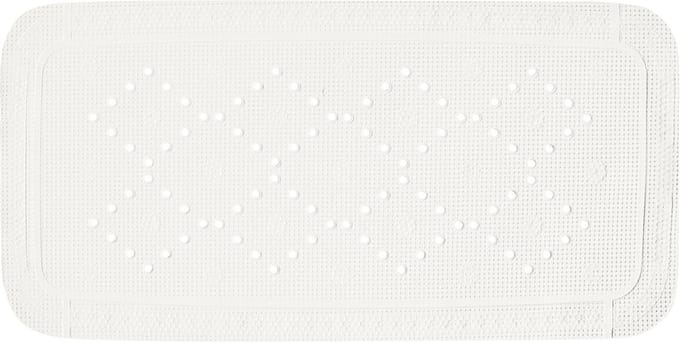 Antislip Badmat met Zuignappen en Drainagegaten - 91 x 36 cm - Wit