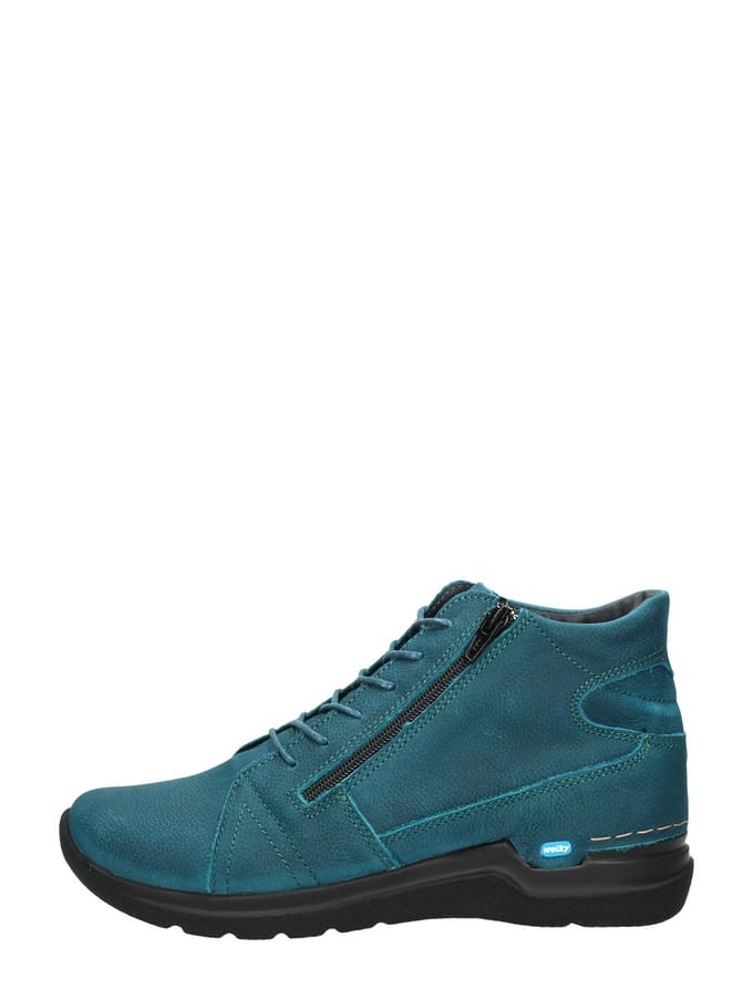 Wolky Why Veterschoenen Hoog - Petrol - Maat 39