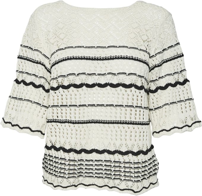 VERO MODA - VMMINOU 2-WAY 2/4 V-BACK PULLOVER - Dames - Gebreide truien