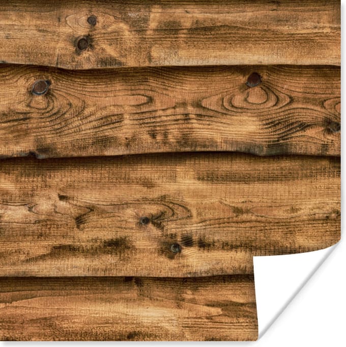 Poster Planken - Rustiek - Hout - 50x50 cm