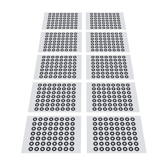 10 Feuilles Marqueur de Numérisation 3D 6mm Réutilisable Point de Référence Marqueur de Suivi 3D pour Optique white