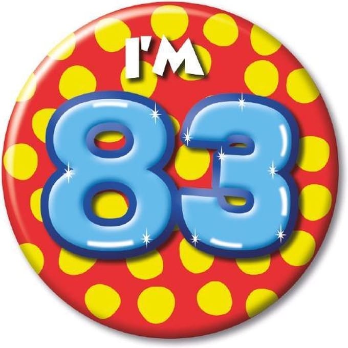 Button klein - i'm 83 Leeftijd Fun gifts