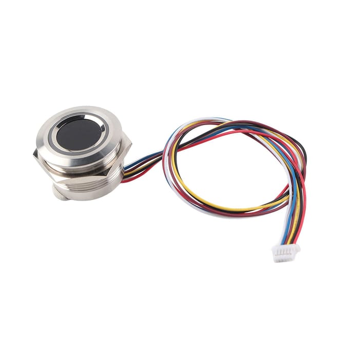R503 Circulaire Capacitieve Vingerafdrukidentificatiemodule met 2?Kleur Ring Indicatielampje gray