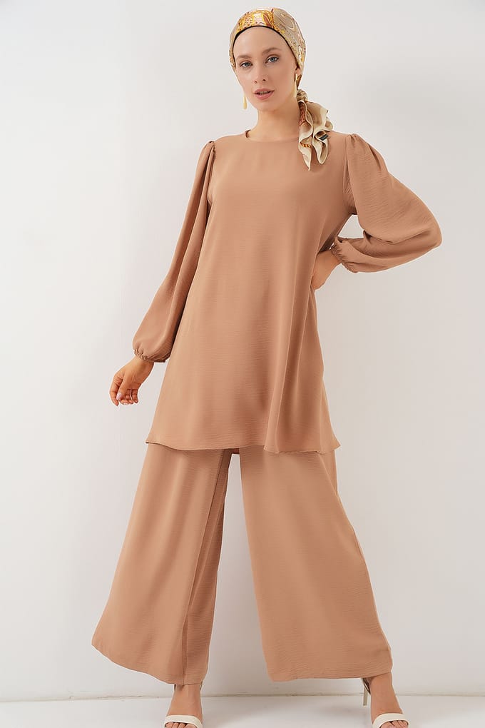 Tunic & Wijde Pantalon Twee-Delige Set
