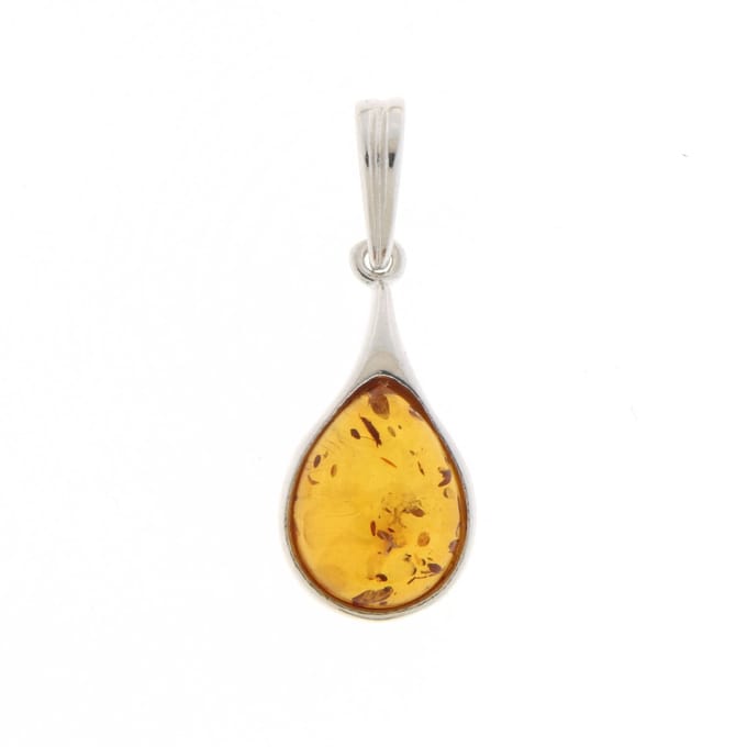 SilverGems Zilveren hanger met Barnsteen edelsteen