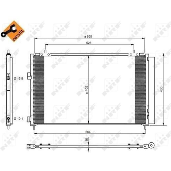Condensor, airconditioning NRF 350222