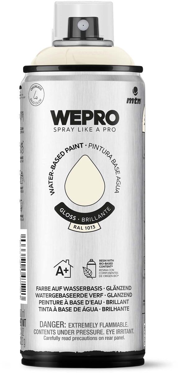 Spuitbus Ral 1013 Glans MTN WEPRO WATER-BASED PAINT 400ML