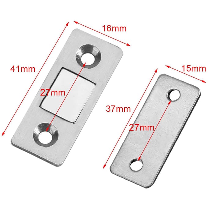 Ultradunne Sterke Magnetische Deurvanger voor Meubelkast Keukenkast met Schroeven wit