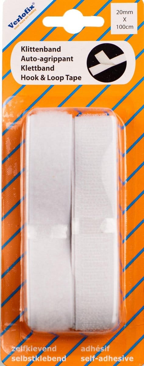 Verlofix Klittenband Zelfklevend 2 Cm X 100cm Wit