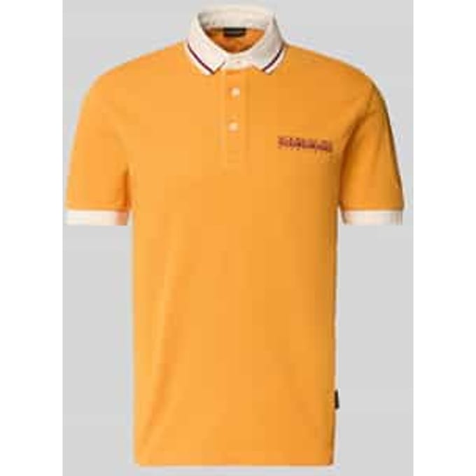 Slim fit poloshirt met labelprint