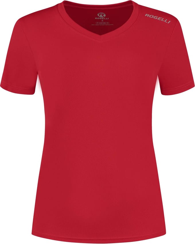 Rogelli Promo Dames Hardloopshirt - Korte mouw - Rood