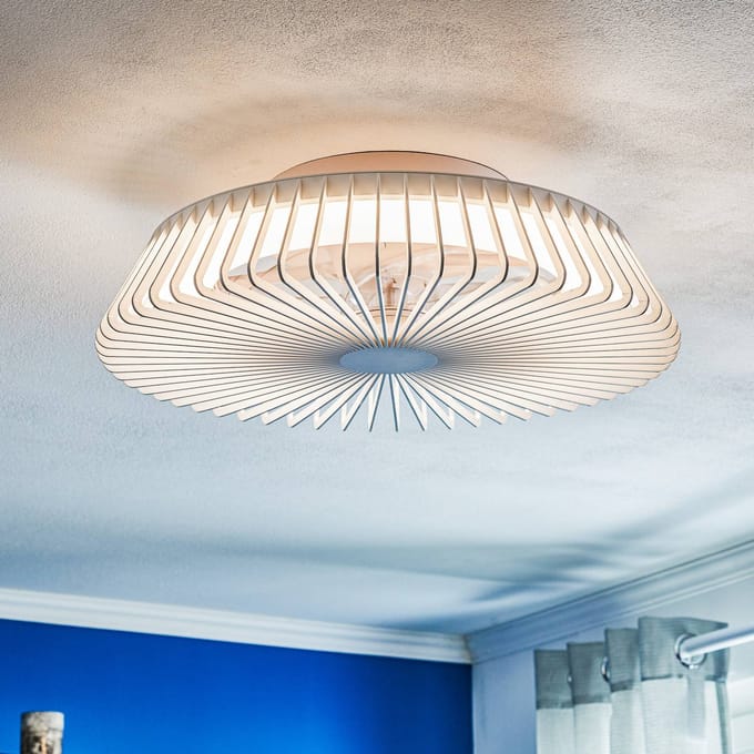 Mantra Iluminación Smart LED plafondventilator Himalaya, wit, DC, stil, Tuya