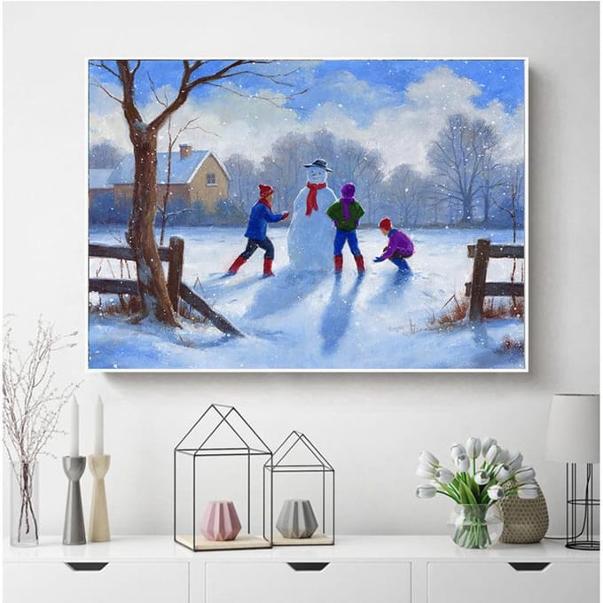 Peinture de diamant carrée complète, décoration de maison, autocollants muraux faits à la main, cadeau Full Square 20X30CM gray