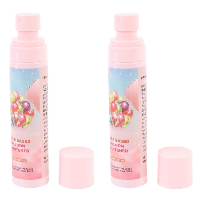 2 Stuks Balloon Shine Spray 100ml Langdurige Glans Draagbare Ballonglansversterker voor Bruiloft Verjaardag white