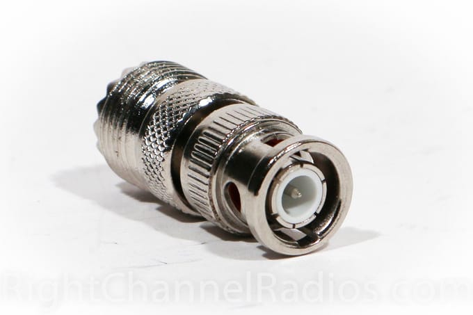 Antenne adapter BNC Male - UHF PL259 Female aansluiting externe antenne op portofoon