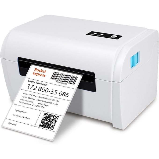 Imprimante d'étiquettes thermique, expédition à grande vitesse, connexion USB BT, prise en charge du papier 40-110mm EU Plug support USB & BT