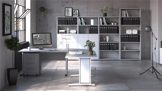 Hoekbureau Prima 80x80cm Wit - Giga Living