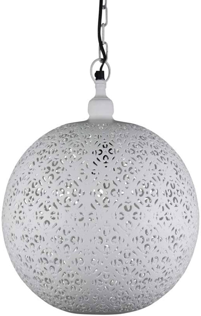 Safaary - Egyptische Hanglamp Elisa Wit Ø 30 x 40cm
