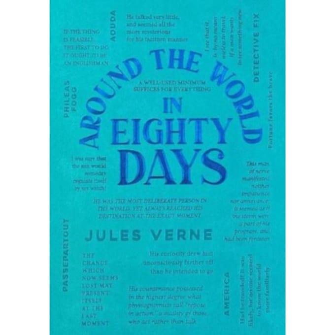 Around The World In Eighty Days - Word Cloud Classics - Jules Verne