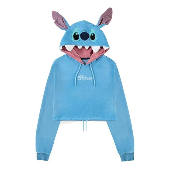 Hoodie Difuzed Lilo & Stitch Cropped Stitch