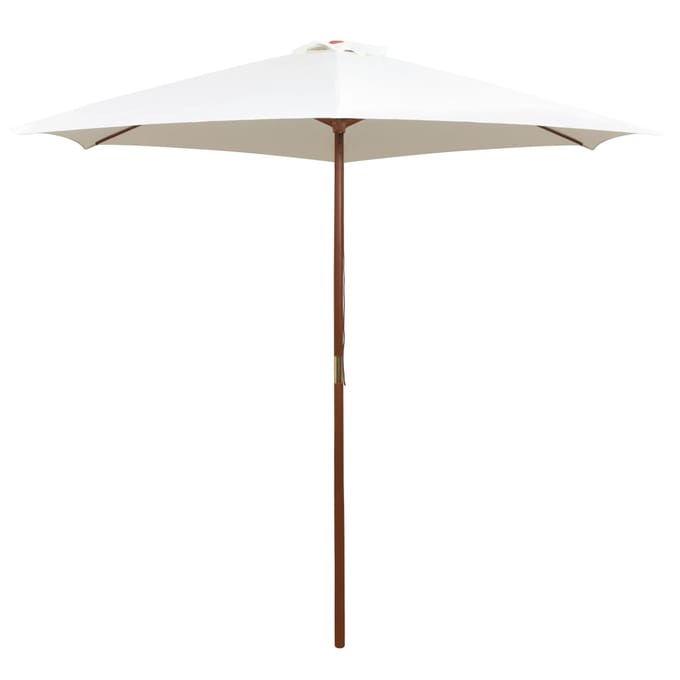 vidaXL - Parasol - 270x270 - cm - houten - paal - crèmewit